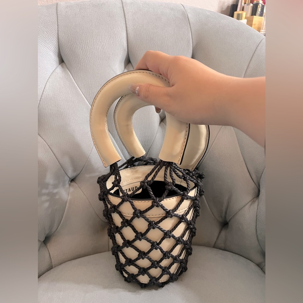 Staud White Bucket Bag （Small）